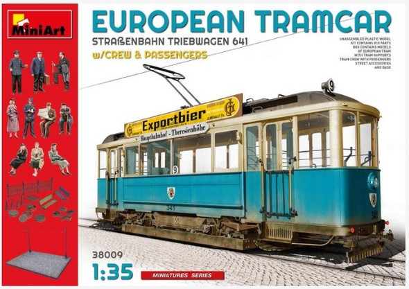 MIA38009 - MiniArt - 1/35 Euro Tramcar w/Crew & Passengers