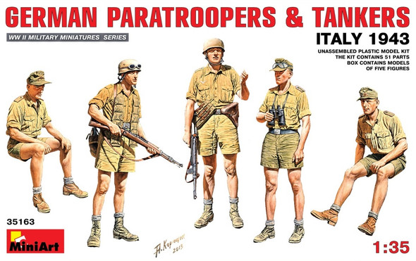 MIA35163 - MiniArt - 1/35 German Paratroops & Tankers Italy