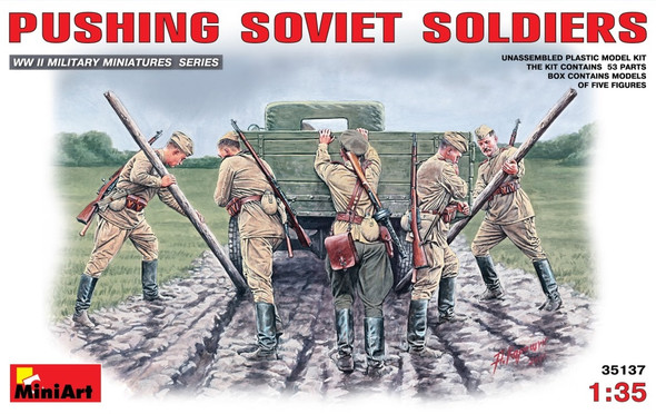 MIA35137 - MiniArt - 1/35 Pushing Soviet Soldiers