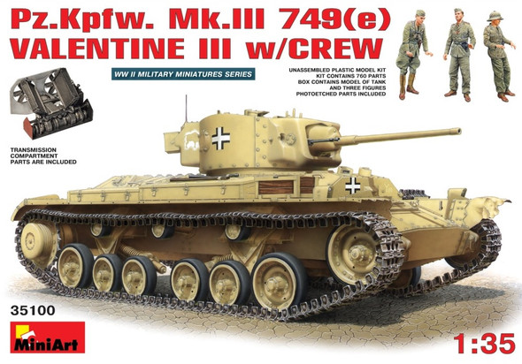 MIA35100 - MiniArt - 1/35 Pz.Kpfw Mk.III Valentine III w/crew