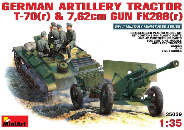 MIA35039 - MiniArt - 1/35 T-70(r) Art.Tractor & 7.62cm Gun