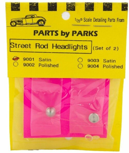 PAR9001 - Parts by Parks - 1/25 Hot Rod Headlights: Round Satin
