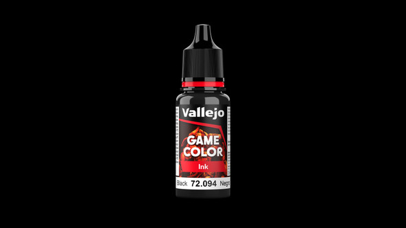 VLJ72094 - Vallejo Game Color Black Ink - 18ml - Acrylic