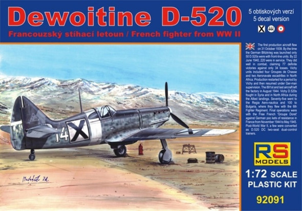 RSM92091 - RS Models - 1/72 Dewoitine D-520