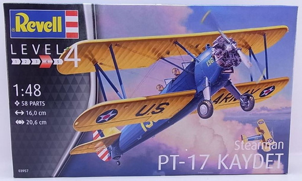 RAG03957 - Revell - 1/48 Stearman PT-17 Kaydet (Discontinued)