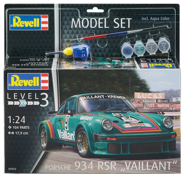 RAG67032 - Revell - MODEL SET: 1/24 Porsche 934 Vaillant (Discontinued)