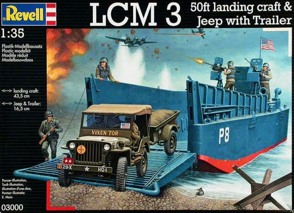 RAG03000 - Revell - 1/35 LCM 3 w/ Jeep Limited Edtion D-Day Anniversary (Discontinued)