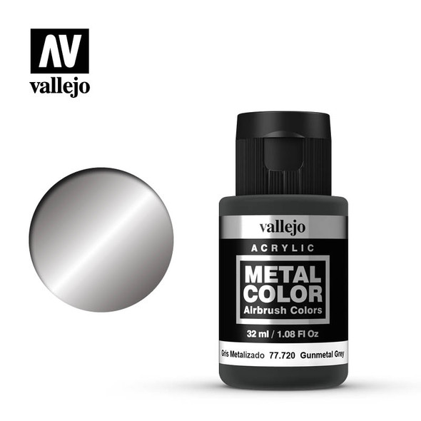 VLJ77720 - Vallejo Metal Colour: Gunmetal Grey - 32mL Bottle