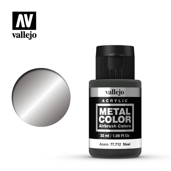 VLJ77712 - Vallejo Metal Colour: Steel - 32mL Bottle