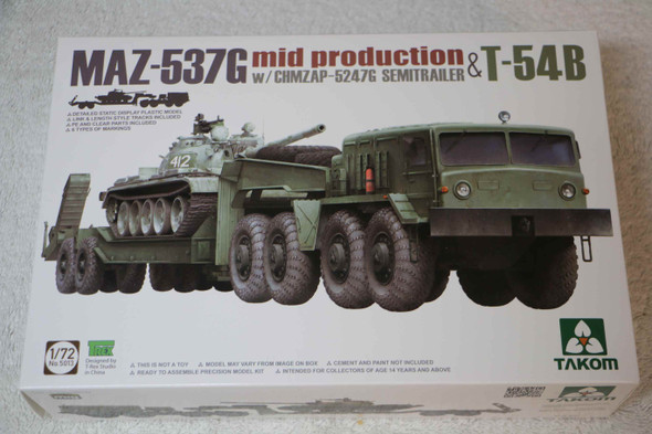 TKM5013 - Takom - 1/72 MAZ-537G Mid Production w/ CHMZAP-5247G Semitrailer & T-54B
