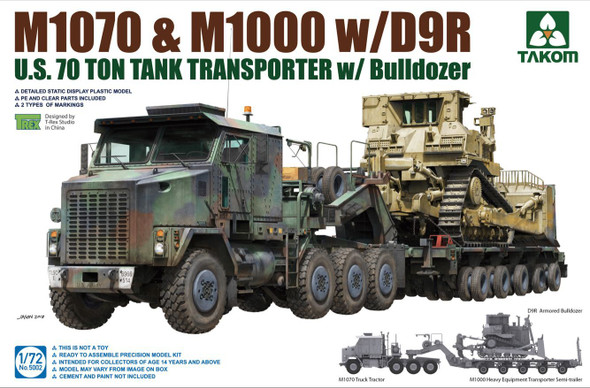 Takom - 1/72 US  Tank Transporter with Bulldozer