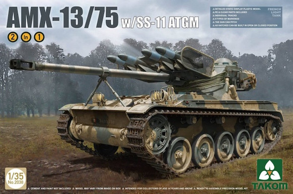 TKM2038 - Takom - 1/35 AMX-13/75 w/SS-11 ATGM French Light Tank