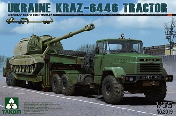 TKM2019 - Takom - 1/35 Ukrainian KRAZ-6446 Tractor w trail (w/ ChMZAP-5247G semi-trailer)