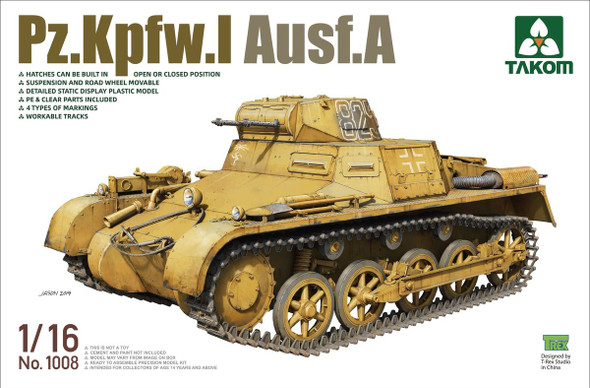 TKM1008 - Takom - 1/16 Pz.Kpfw.I Ausf.A