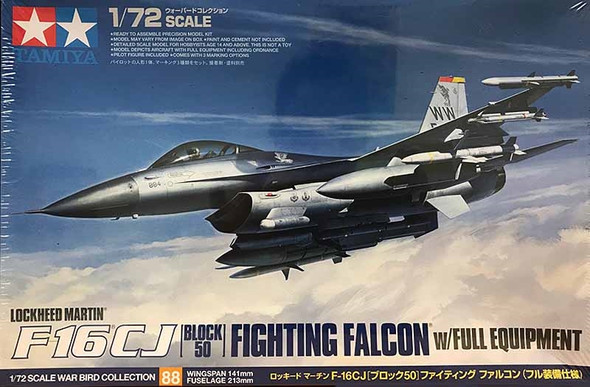 TAM60788 - Tamiya 1/72 F-16CJ Block 50 Fighting Falcon w/ Full Equipment