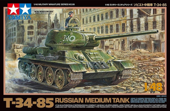 TAM32599 - Tamiya 1/48 T-34/85 Russian Medium Tank
