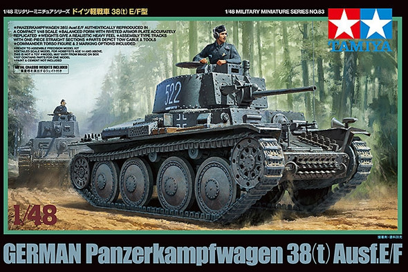 TAM32583 - Tamiya 1/48 Pz.Kpfw.38(t) Ausf.E/F