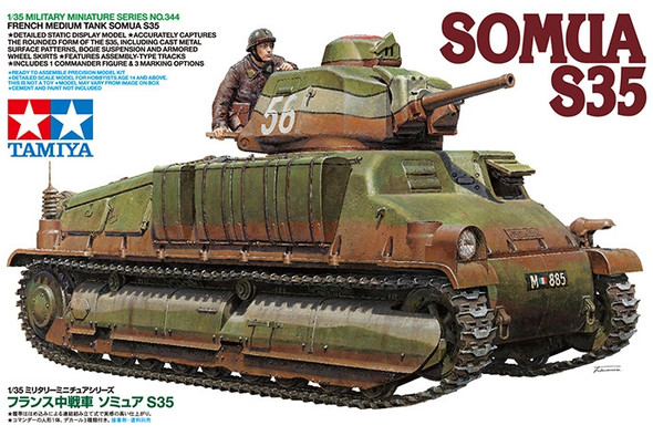 TAM35344 - Tamiya 1/35 SOMUA S38 French Medium Tank