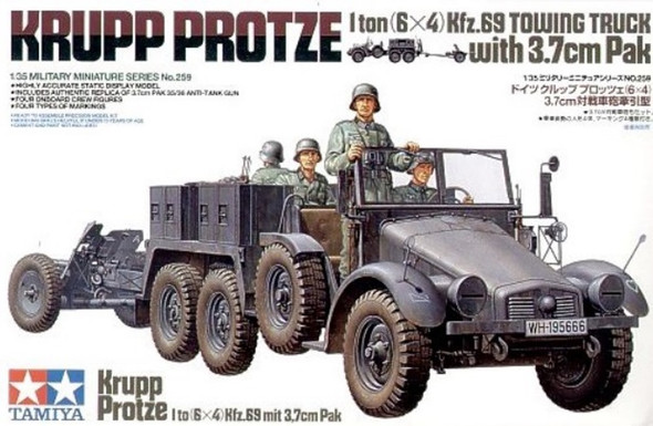 TAM35259 - Tamiya 1/35 Kruppe Protze with 3.7 cm Pak