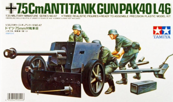 TAM35047 - Tamiya 1/35 7.5cm  Anti-Tank Gun Pak40/L46