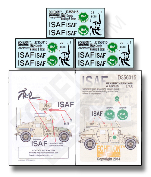 EFDD356015 - Echelon Fine Details 1/35 ISAF Markings Generic