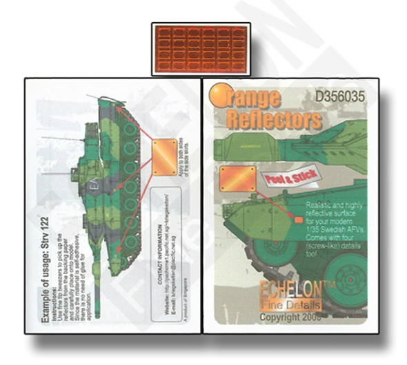 EFDD356035 - Echelon Fine Details 1/35 Orange Reflectors