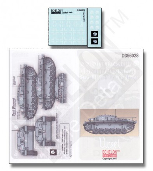 EFDD356028 - Echelon Fine Details 1/35 SS Sturmgeschutz Stug III decals