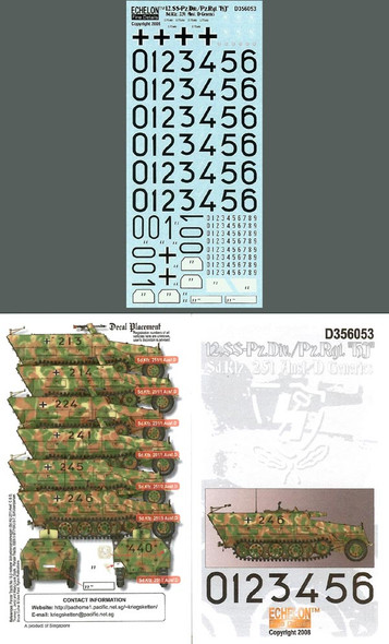 EFDD356053 - Echelon Fine Details 1/35 Sd.Kfz.251 Ausf.D generic markings