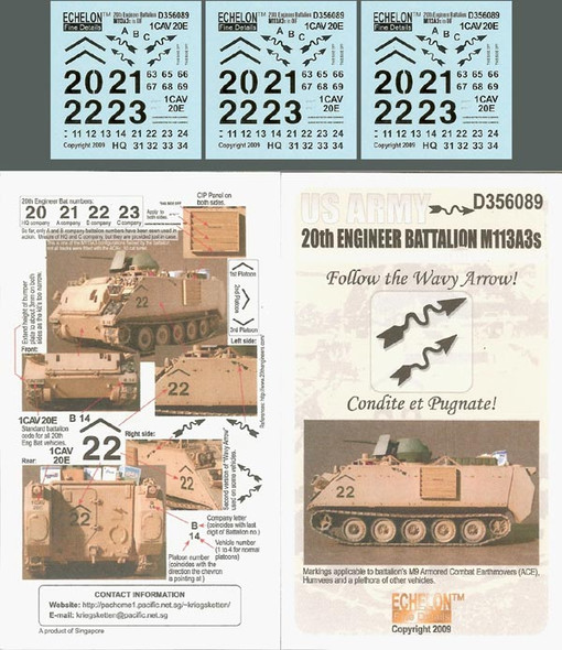 EFDD356089 - Echelon Fine Details 1/35 20th Engineer Battalion M113A3s