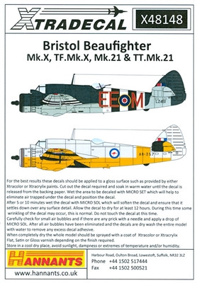 EXD48148 - ExtraDecal 1/48 Bristol Beaufighter