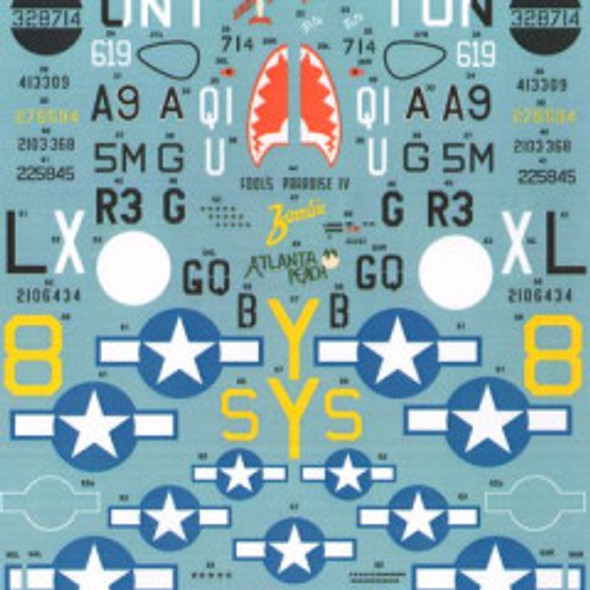 EXDX72196 - ExtraDecal 1/72 70th Anniversary D-Day Pt.3 - USAAF 8th & 9th Air Forces
