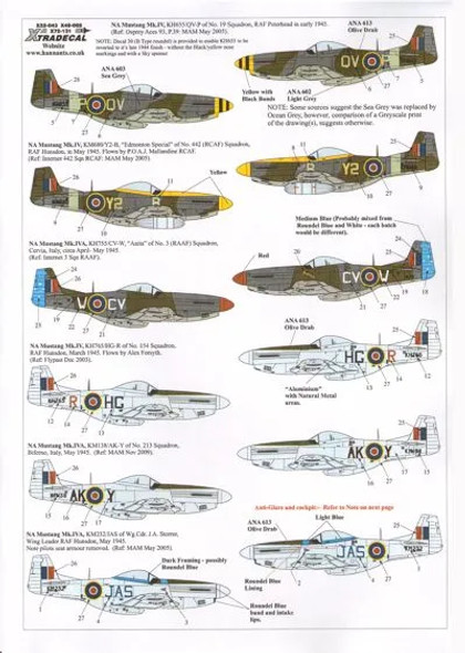 Xtradecal 1/32 North American RAF P-51D Mustang