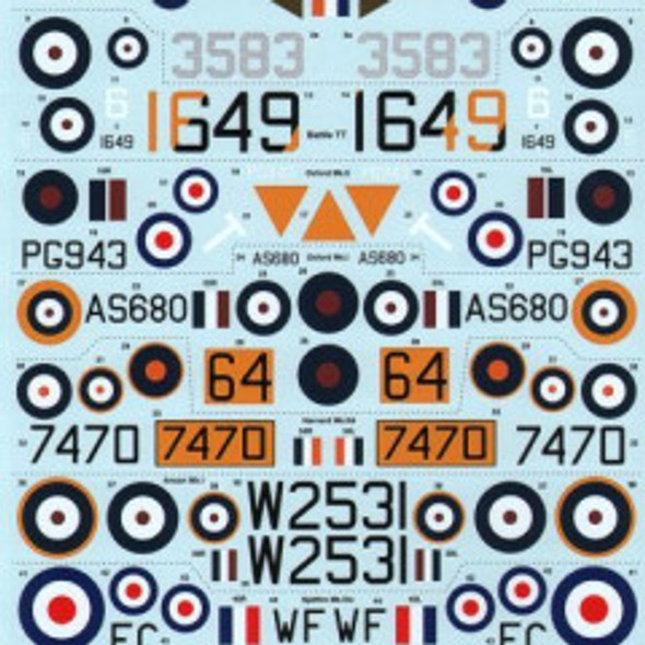 EXDX72143 - ExtraDecal 1/72 Commonwealth Trainer Decal Sheet