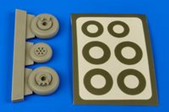 ARS4614 - AIRES Model Hobby 1/48 OV-1 Mohawk Wheels & Paint Masks