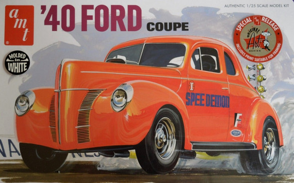 AMT730 - AMT 1/25 1940 Ford Coupe - White