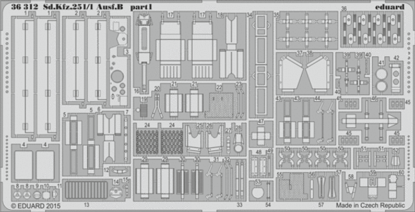 EDU36312 - Eduard Models 1/35 Sd.Kfz.251/1 Ausf.B - For Zvezda Kit