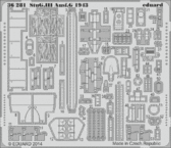 EDU36281 - Eduard Models 1/35 StuG.III Ausf.G 1943 Details - For Dragon Kit