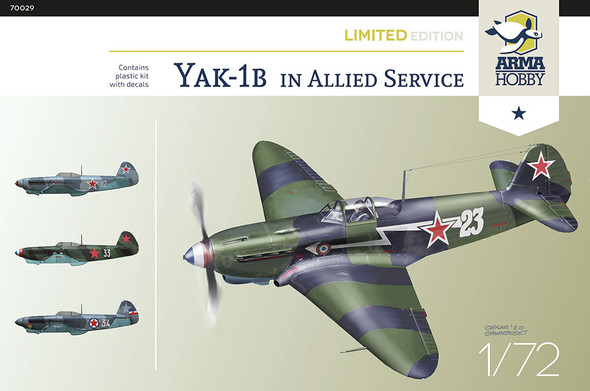 ARH70029 - Arma Hobby 1/72 Yakolev Yak-1b in Allied Service