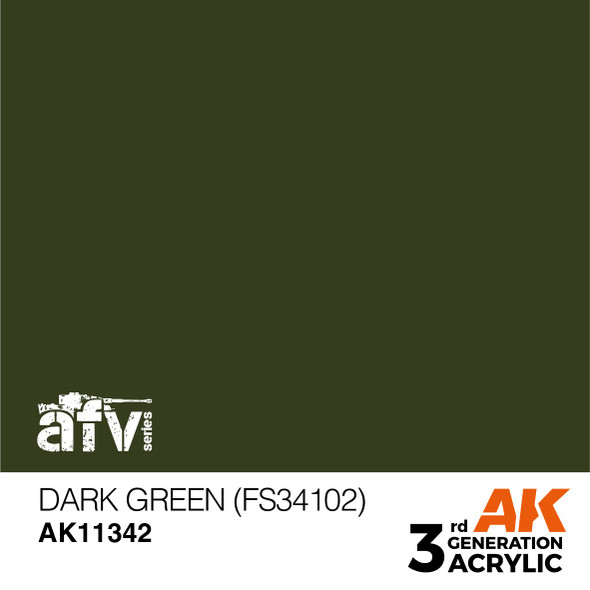 AKI11342 - AK Interactive 3rd Generation Dark Green FS34102