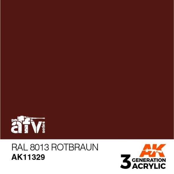 AKI11329 - AK Interactive 3rd Generation RAL8013 Rotbraun