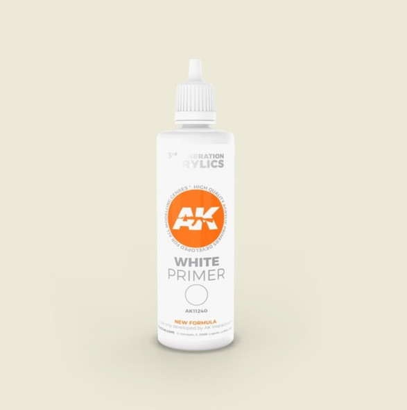 AKI11240 - AK Interactive 3rd Generation White Primer 100ml