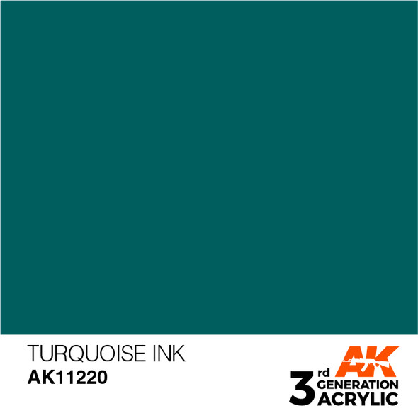 AKI11220 - AK Interactive 3rd Generation Turquoise Ink