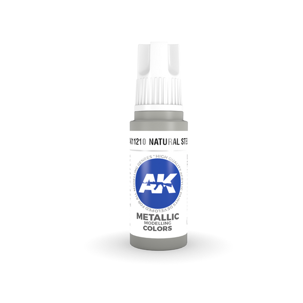 AKI11210 - AK Interactive 3rd Generation Natural Steel - 17ml - Acrylic