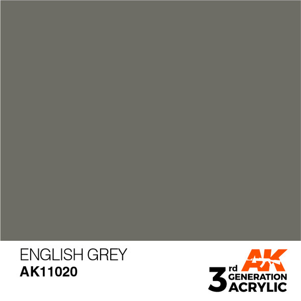 AKI11020 - AK Interactive 3rd Generation English Grey 17ml