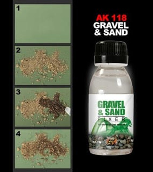 AKIAK118 - AK Interactive WX: Gravel and Sand Fixer 100ml