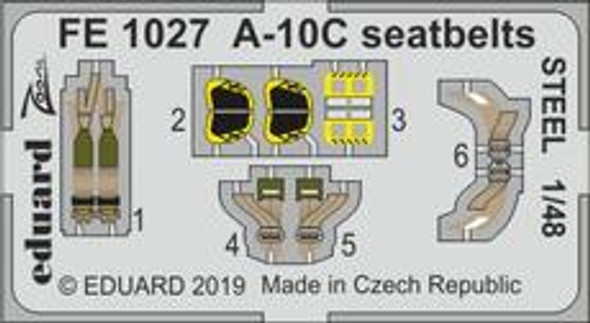 EDUFE1027 - Eduard Models 1/48 A-10C seatbelts