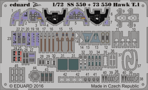 EDU73550 - Eduard Models 1/72 Hawk T.1 Details - For Revell Kit