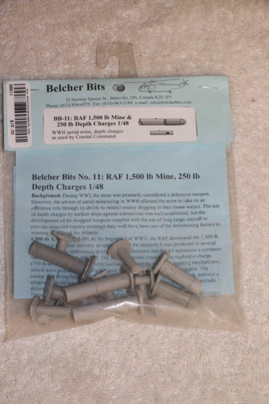 BELBB11 - Belcher Bits 1/48 RAF 1500lb Mine &