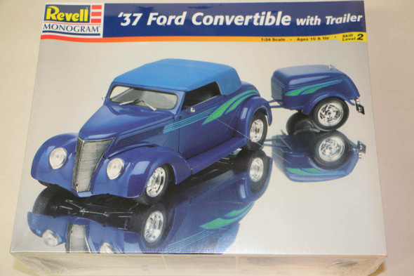 RMX85-7245 - Revell 1/24 37 Ford Convertible with Trailer (Discontinued)