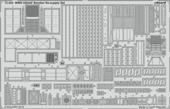 EDU72632 - Eduard Models 1/72 WWII USAAF Bomber Re-Supply Set - For Airfix Kit